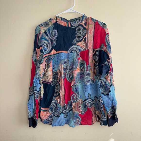 Johnny Was Multicolor Paisley Blouse - Picture 9 of 10